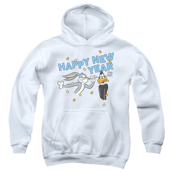 Looney Tunes Happy New Year Doc Bugs Bunny Kids Hoodie for Youth Boys and Girls
