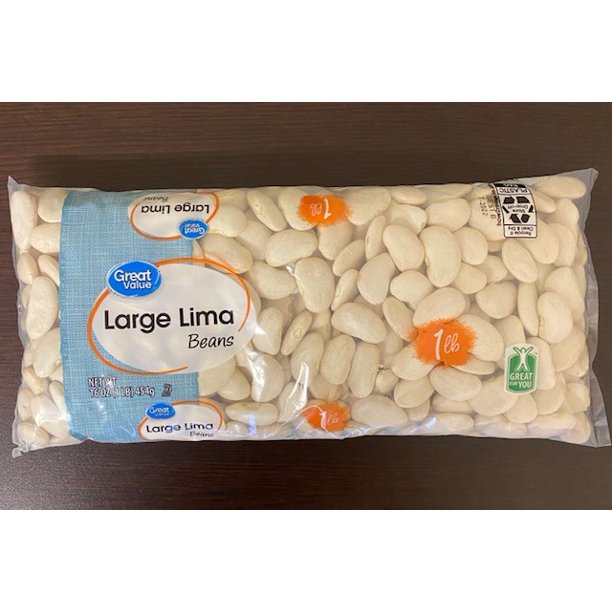 Great Value Large Lima Beans 1lb
