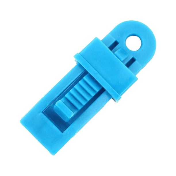 Clips resistentes para lonas con dientes de bloqueo | Abrazaderas resistentes al viento para toldos y tiendas de campaña | Material ABS reutilizable | 16 para
