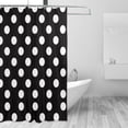 thumbnail image 2 of Rateoe Black and White Polka Dot Shower Curtain - Fancy Bathroom Shower Curtain Sets - Waterproof Shower Curtain with Hooks with 12 Plastic Hooks 72x72 Inches, 2 of 5