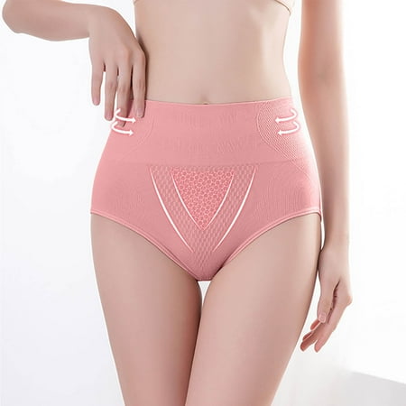 

Tawop Ladies Comfortable Solid Color Large Size High Waist Warm Belly Hip Lift Thin Waist Panties Underwear Sexy Underwear