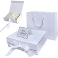 thumbnail image 1 of ERDS-White Gift Box with Lids, Magnetic Gift Wrap Box 9x6.7x2.75 Inches with Gift Bag Ribbon Shredded Paper Greeting Card, Luxury Packaging Box Set for Christmas Wedding Birthdays(1PCS), 1 of 4