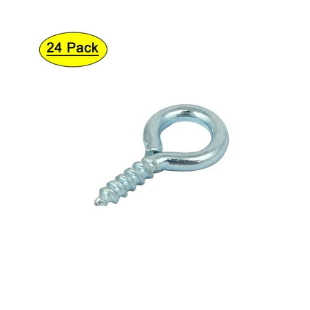 

Uxcell Garden Round End Zinc Plated Iron Self Tapping Screw Eye Hook 0# 24pcs