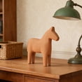 thumbnail image 6 of Modern Minimalist Wooden Horse Decor - Creative Wood Horse Statue Ornament for Home Living Room TV Stand Coffee Table Decor, Rustic Wooden Horse Figurine for Indoor Desktop Art Decor Gift, Khaki, 6 of 7