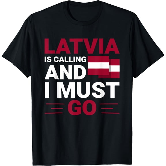 men and women can wear，Latvia Latvian Flag T-Shirt