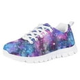 thumbnail image 3 of Pzuqiu Kids Tennis Shoes Universe Galaxy Print Untralight Comfortable Girls Boys Shoes Size 3 Casual Breathable Sneakers, 3 of 7