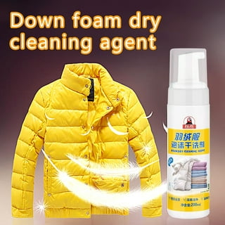 Endxedio Downwear Detergent,Portable Fast Stain Remover Foam Dry Cleaning  Agent,Dry Cleaning Quick Cleaning Agent with a Brush Head for Down