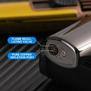 Mini Torch Lighter Windproof Jet Blue Flame Lighters Electric Lighter, Powerful Firepower Adjustable Dual-Arc Torch Lighter Bright Fire Lighter is Portable for Men