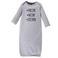 thumbnail image 3 of Hudson Baby Infant Girl Cotton Long-Sleeve Gowns 3pk, Pink Clouds, 0-6 Months, 3 of 98