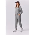 thumbnail image 2 of Weardear Women 2 Piece Sets Long Sleeve Tracksuit Fall Travel Outfits Joggers Sets Half Zip Sweatsuit Matching Set, 2 of 7