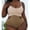 Khaki, variant on hoksml One Piece Swimsuit,Women Summer Sling Split Joint Tether Swimsuit Bra Leaky Waist Swimwear
