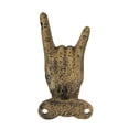 thumbnail image 4 of Zeckos Gold Cast Iron Hand Gesture Decorative Wall Hooks Set of 3, 4 of 6