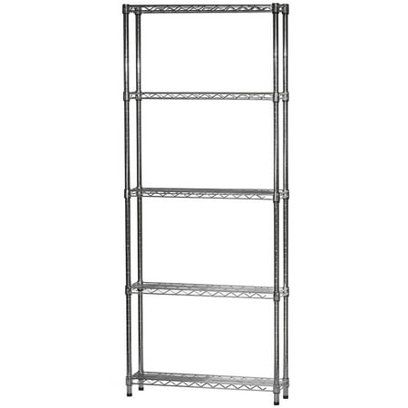 

Chrome Wire Shelving with 5 Shelves - 8 d x 30 w x 96 h (SC083096-5)