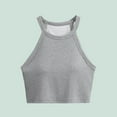 thumbnail image 5 of Tank Tops for Women with Built in Bra Solid Color Base Chest Wrapped Tank Top Gray S, 5 of 6