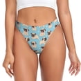 thumbnail image 1 of Balery Funny Cartoon Pugs Tangas de Algodón para Mujer con Estampado – Ropa Interior Sexy, Transpirable, G-string-X-Small, 1 of 6
