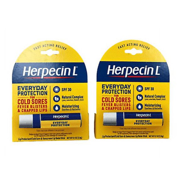 Herpecin L Lip Balm for Cold Sores & Fever Blisters 0.1oz ( 2 pack )