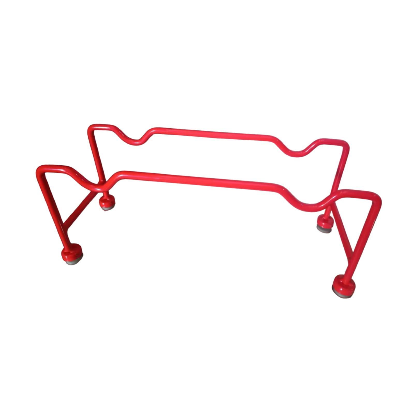 funtasica Dumbbell Rack Dumbbell Weight Rack Convenient Fitness Equipment Accessories Weight Storage Barbell Storage Stand for Home Gym Red