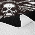 thumbnail image 5 of Erosebridal Gothic Skull Moth Print Quilt Full,Moon Stars Silhouette Full Bedspread Sets For Girls,3 Pieces, 5 of 7