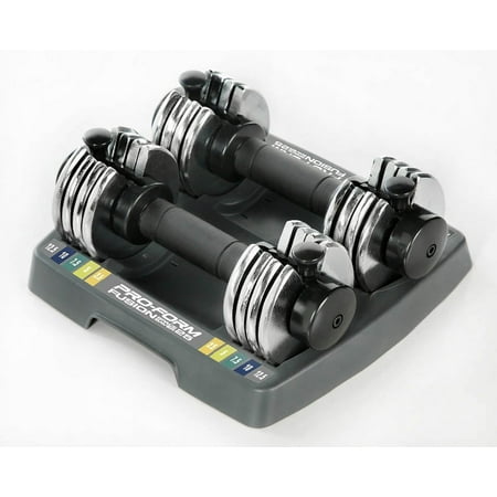 ProForm 12.5 lb. Adjustable Dumbbell Set with Storage Tray  Pair