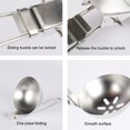 thumbnail image 3 of Toystoory Camping Folding Handle Spoon Stainless Steel Cooking Sturdy Kitchen Picnic Outdoor Tableware Multi-functional Barbecue Skimmer Type2 NO2, 3 of 6