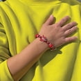 thumbnail image 3 of Butterfly Bracelets for Women, Handmade Glass Beaded Stretch Bracelet, Birthday Christmas Jewelry Gift for Her, Red, 1 pc, 3 of 12