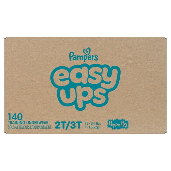Pampers Easy Ups Training Underwear Peppa Pig, Size 4, 2T-3T