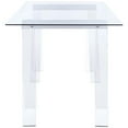 thumbnail image 4 of Bowery Hill Contemporary Clear Glass Top Acrylic Sawhorse Writing Desk, 4 of 6