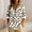 12 Khaki, variant on YueHuiYing Women's Casual Fashion Loose Cute Print Linen T-Shirt Long Sleeve Notched Collar Button-Up Business Top