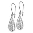 thumbnail image 2 of Leslie's Real 14kt White Gold Diamond Cut Dangle Earrings; for Adults and Teens; for Women and Men, 2 of 3
