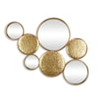 thumbnail image 3 of Contemporary Home Living 34.5" Precious Gold Round Decorative Benuve Multi-Level Wall Mirror, 3 of 5
