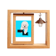 thumbnail image 1 of Abrazo White Dog Pet Care Marco giratorio de madera 4x6, 1 of 3