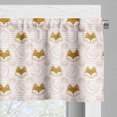 thumbnail image 5 of Ambesonne Woodland Valance & Curtain, Foxes Crescents Hearts, 55"x45", Pale Coffee Rose and White, 5 of 7