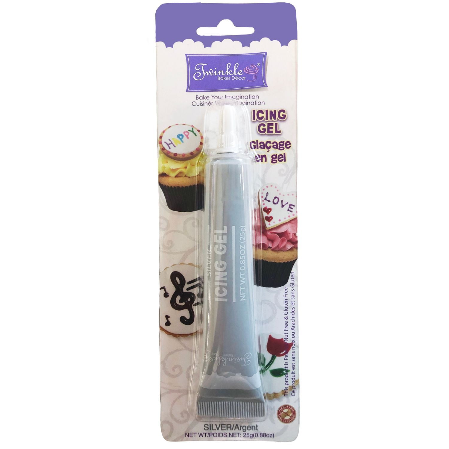 Twinkle Icing Gel Pen- Silver, Icing Gel Pen- Silver