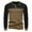 Brown, variant on Mens Sweatshirts Crewneck Color Blocking Long Sleeve Sweatshirts Black S