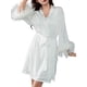 thumbnail image 4 of VISgogo Vestido de Dormir para Mujer, Pijama de Noche de Cintura Alta de Color Sólido de Terciopelo Ropa de baño para el baño VISgogo  moda, 4 of 8