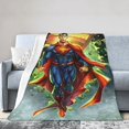 thumbnail image 2 of Manta de franela de Superman, suave y acogedora manta de felpa para todas las estaciones para niños y niñas, manta cálida y ligera para sofá cama o viaje de 80 x 60 pulgadas, 2 of 8