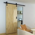 thumbnail image 2 of 6.6ft Carbon Steel Wood Door Hardware Kit Sliding Track Set Wall Mount, 2 of 10