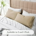 thumbnail image 4 of Southshore Fine Living, Inc. Pillow Covers Fit Full, Twin or Queen Pillows, 20" x 30", Soft Sand, 4 of 8