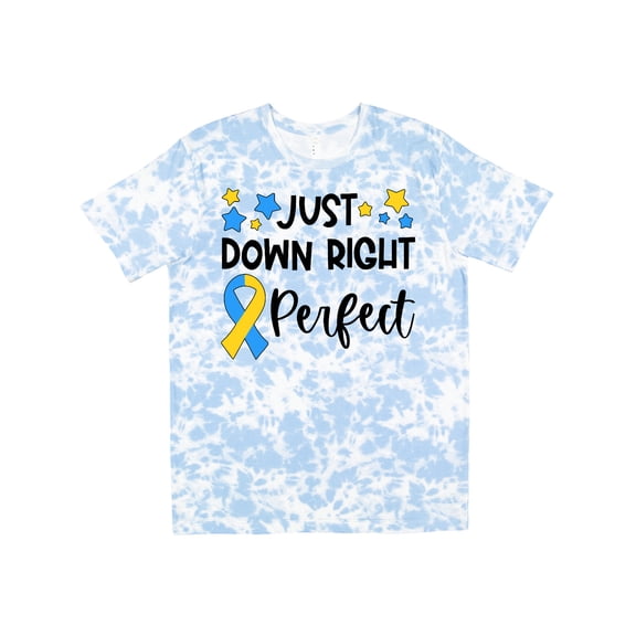 Inktastic Just Down Right Perfect Down Syndrome Awareness Ribbon T-Shirt