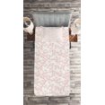 thumbnail image 2 of Ambesonne Japanese Quilted Coverlet 2 Pcs, Spring Cherry Flourish, Twin Size, Coral White, 2 of 2