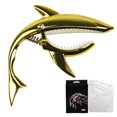 thumbnail image 1 of Zinc Alloy Shark Capo, Soft Elastic Clip for Acoustic Guitar, Ukulele, Mandolin, Banjo, Gold, 1 of 4