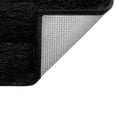 thumbnail image 4 of Bathroom Rugs Black Fluffy Non Slip 15.7 x 23.6" Soft Absorbent Plush Shaggy Shower Bath Mats Washable, 4 of 5