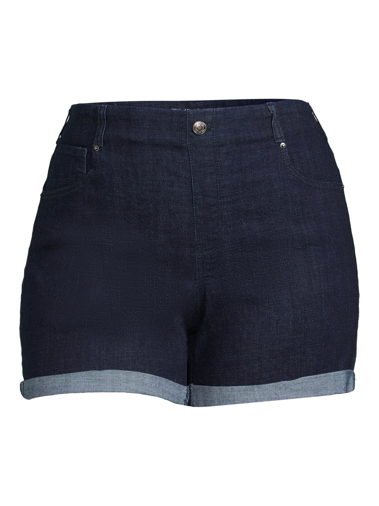 Time and Tru Women's Pull-On Denim Shorts, 5" Inseam, Sizes XS-XXL