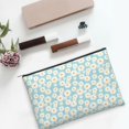 thumbnail image 6 of Hirioo Daisy Floral A for Paper Reusable Cosmetic Bag Zipper Encouragement Travel Pouch Toiletry Bag for Women Girls, 6 of 7