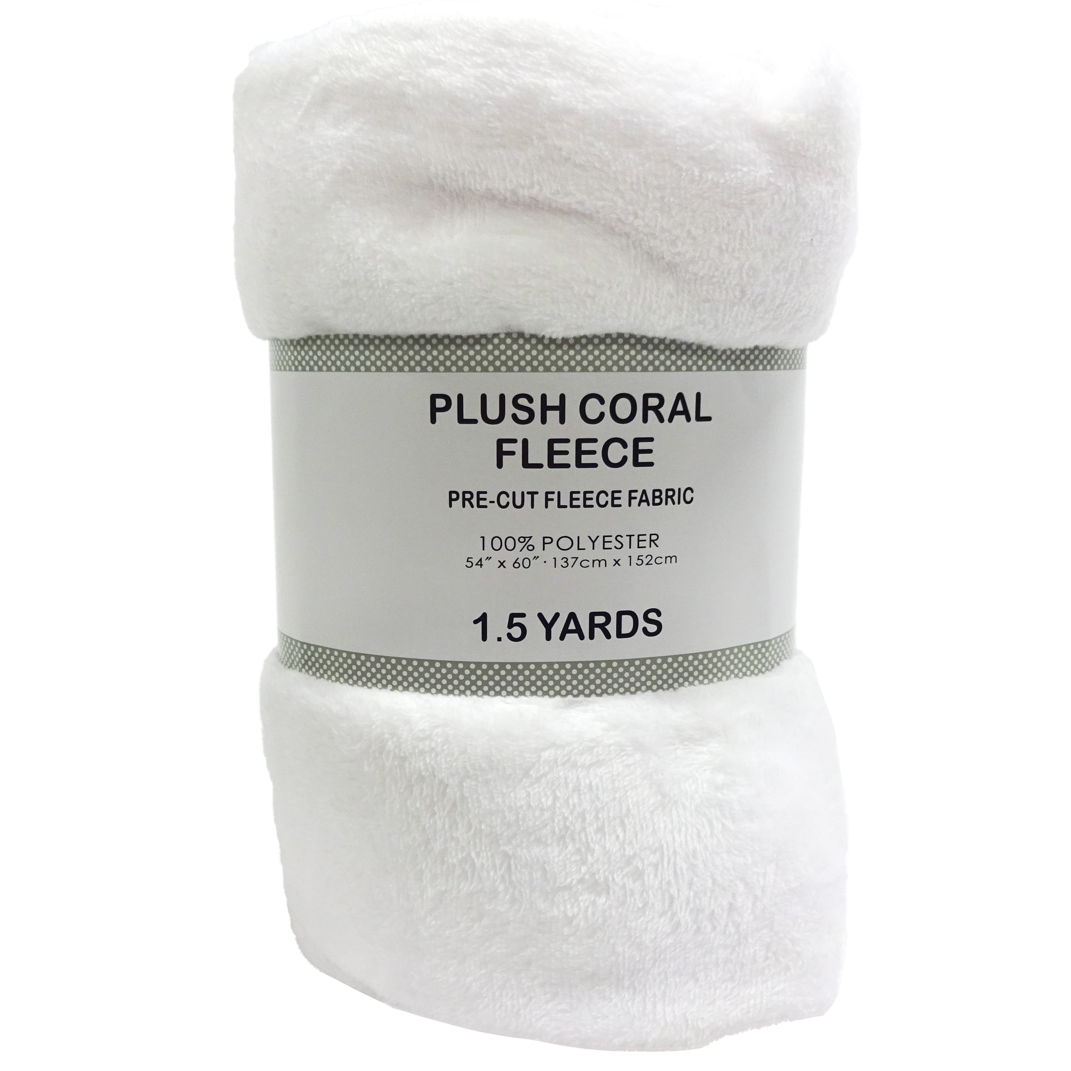 Shason Textile 58/60' Wide Solid AntiPill Fleece 1.5 Yard Precut Fabric, White