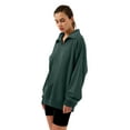 thumbnail image 3 of Amazhiyu Womens Half Zip Pullover Sweatshirts Oversized Long Sleeve Fall Drop Shoulder Sweater with side pockets, 3 of 6