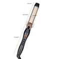thumbnail image 2 of Labymos 25 MM/1 Inch Ceramic Clip Curler with Heat Resistant Glove Ceramic Coating Curling Iron Hair Curler Curling Wand Heat up to 446°F Universal Dual Voltage Large-LED Display Fits Different Hair, 2 of 7