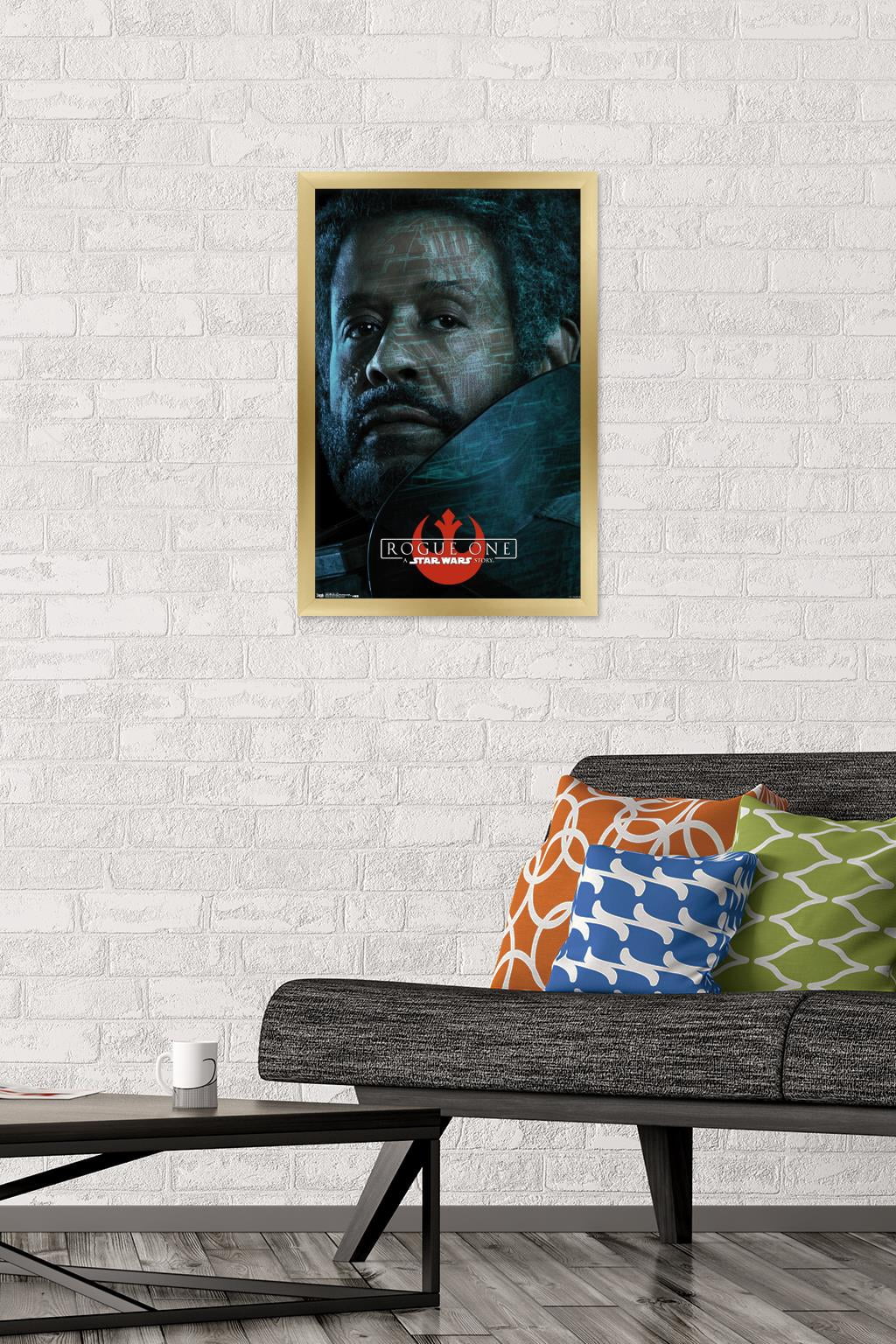 Star Wars: Rogue One - Saw Wall Poster, 14.725" x 22.375", Framed