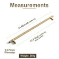 thumbnail image 3 of Goo-Ki 12.6''(320 MM) Hole Centers Champagne Bronze T Bar Cabinet Pulls, Luxury Zinc Alloy Cabinet Handles with Knurled for Dresser,Drawer,and Cupboard,6 Pack, 3 of 7