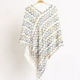 thumbnail image 2 of Scarf for Women CHAYERL Tassel Splice Poncho With Tassels Knitted Shawl Scarf Fringed Wraps Pashminas Sweater Pullover Cape Gifts for Sweater Tassel Hem Shawl Wrap Cloak Scarf, 2 of 4